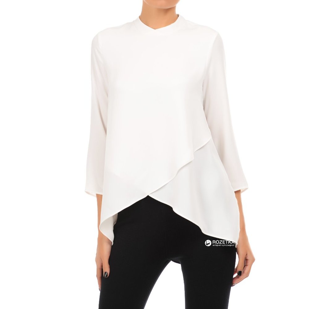 Zara | White drape front blouse